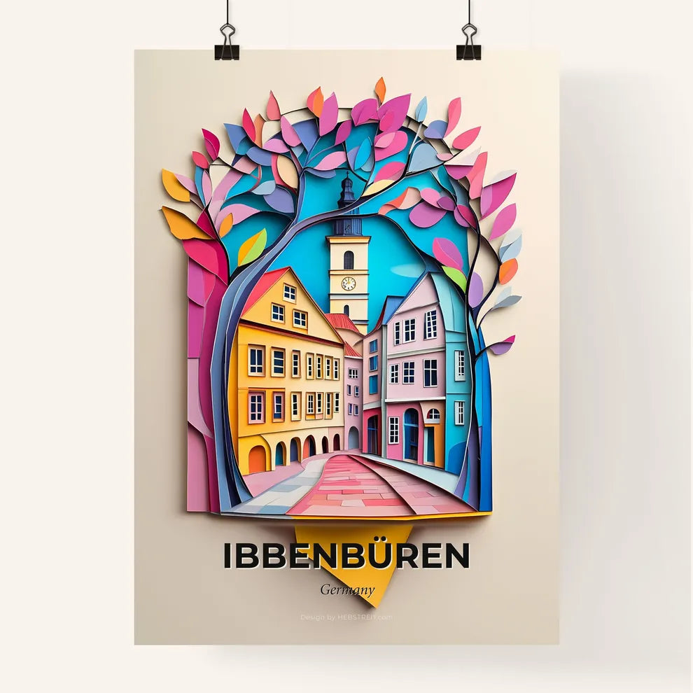 Vivid Ibbenburen, Germany, Colorful Poster