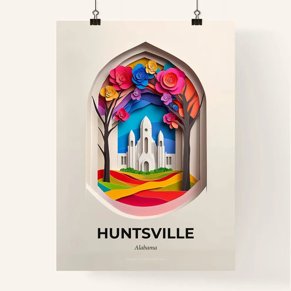 Vivid Huntsville, Alabama, Colorful Poster