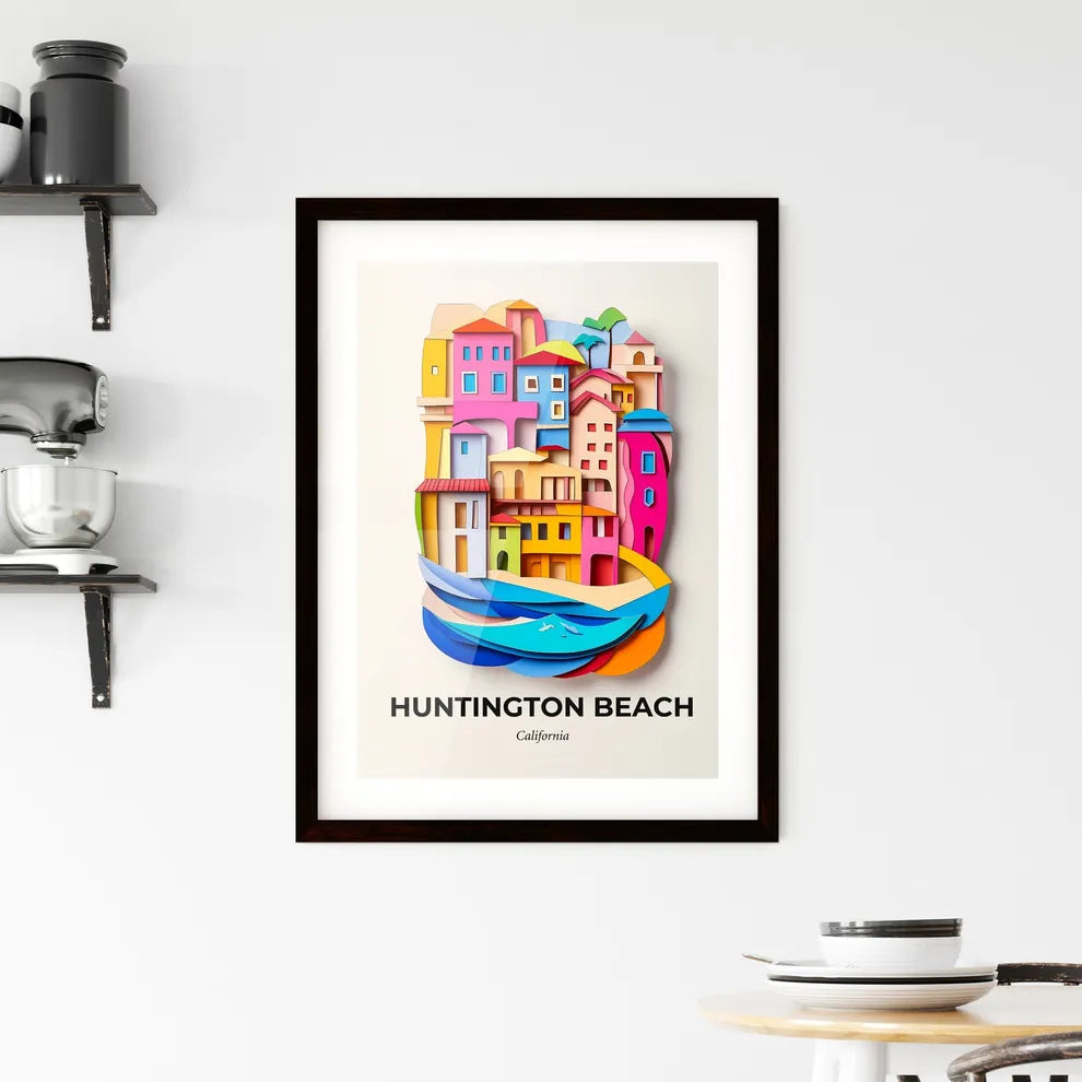 Vivid Huntington Beach, California, Framed Wall Art