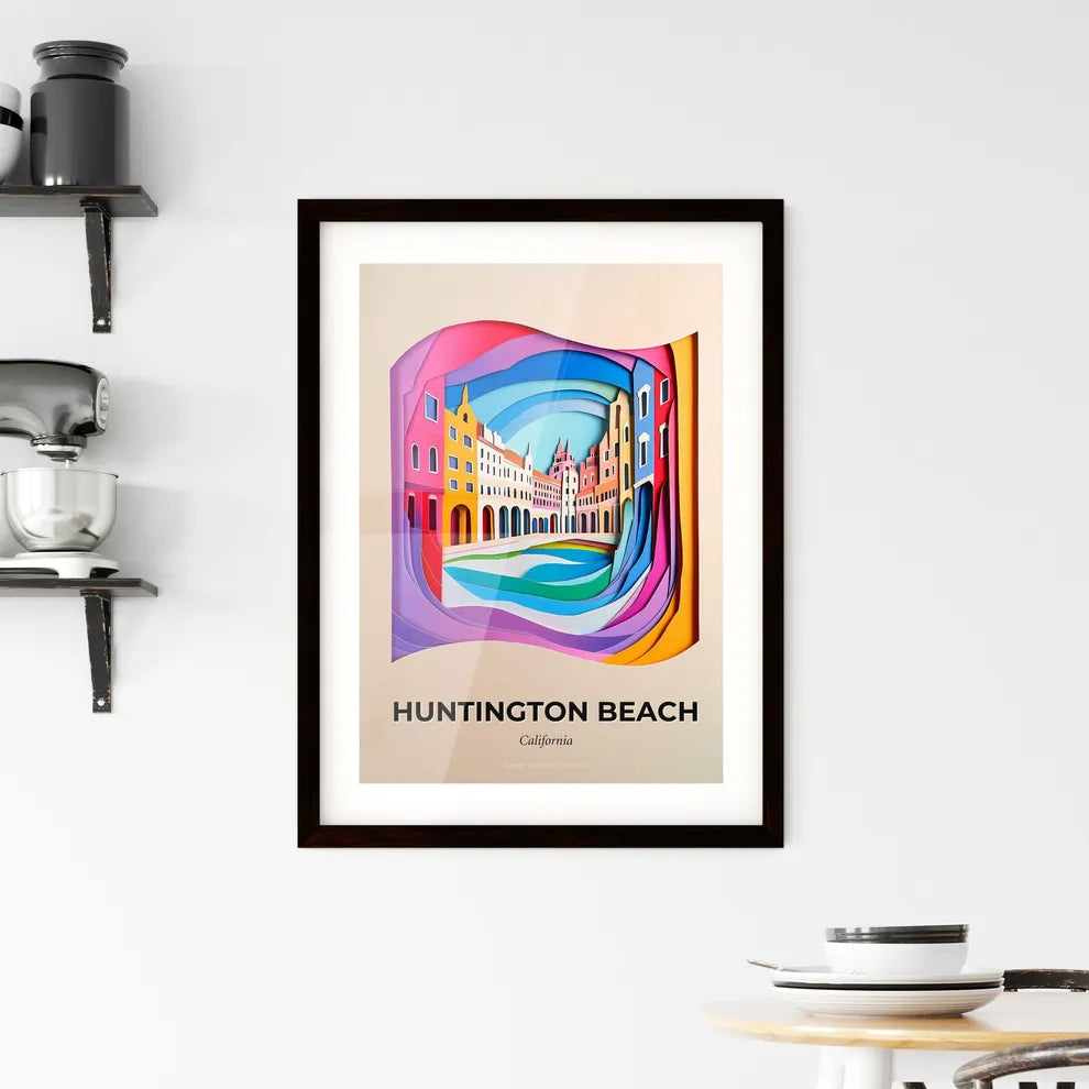 Vivid Huntington Beach, California, Framed Wall Art