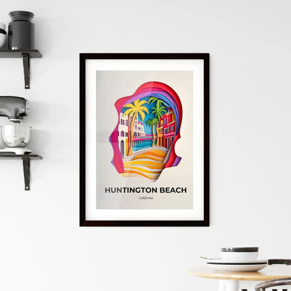 Vivid Huntington Beach, California, Framed Wall Art
