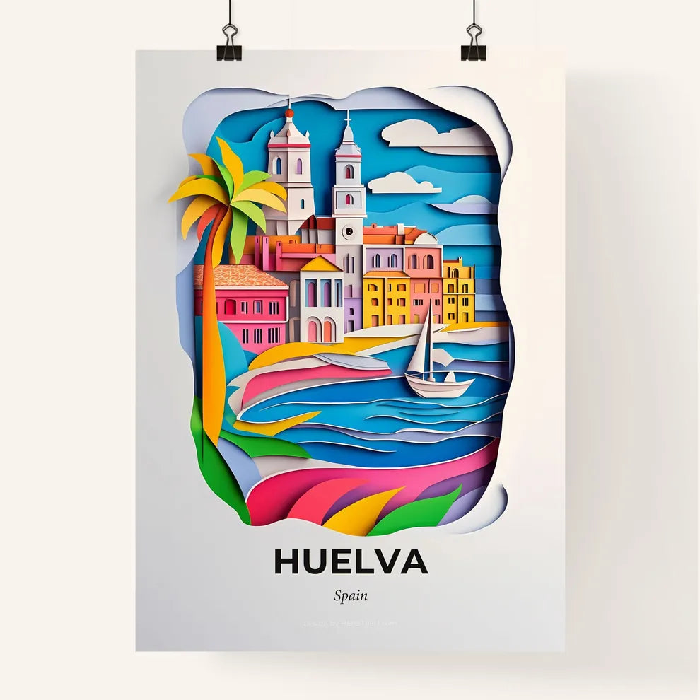 Vivid Huelva, Spain, Colorful Poster