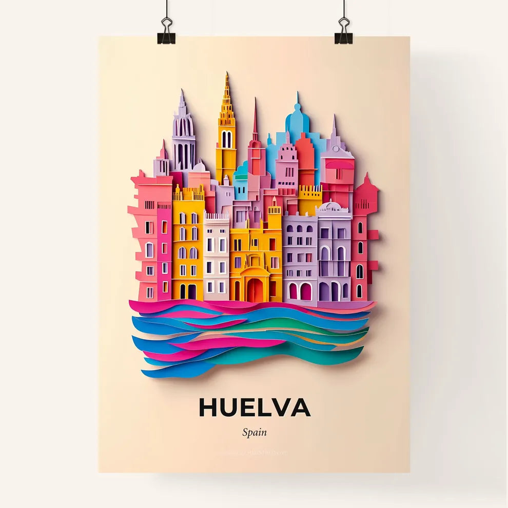 Vivid Huelva, Spain, Colorful Poster