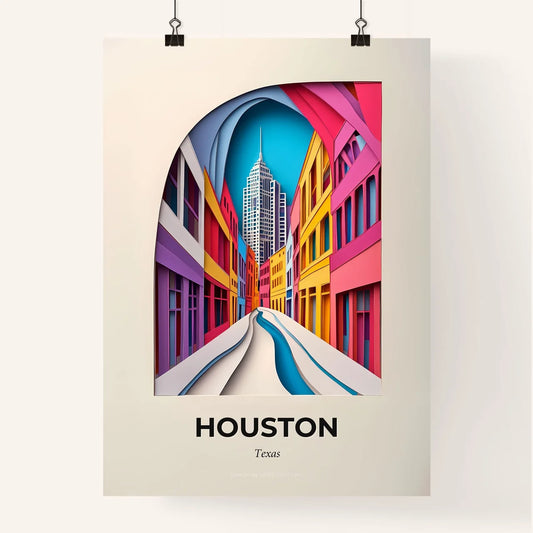 Vivid Houston, Texas, Colorful Poster