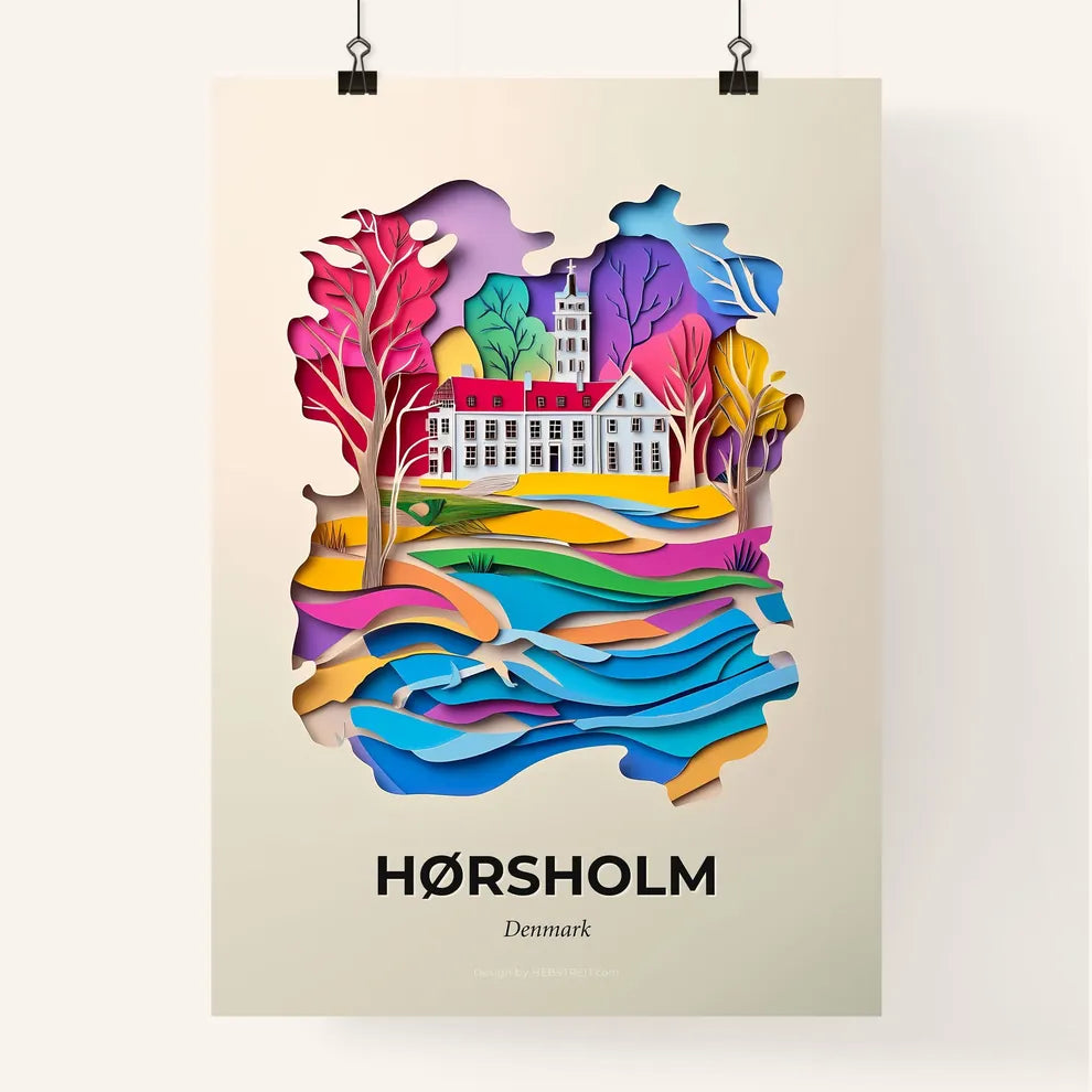 Vivid Hørsholm, Denmark, Colorful Poster
