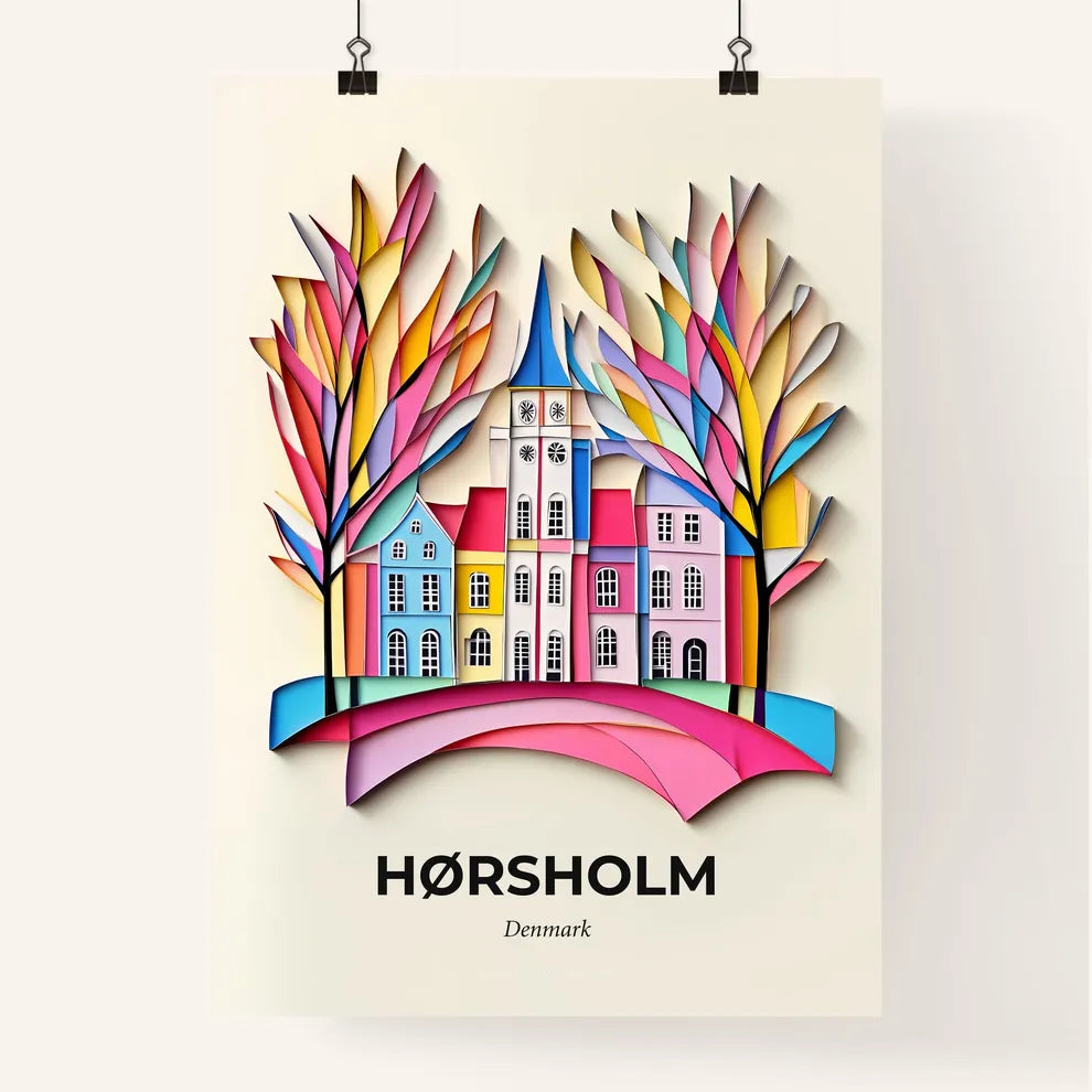 Vivid Hørsholm, Denmark, Colorful Poster