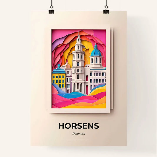 Vivid Horsens, Denmark, Colorful Poster