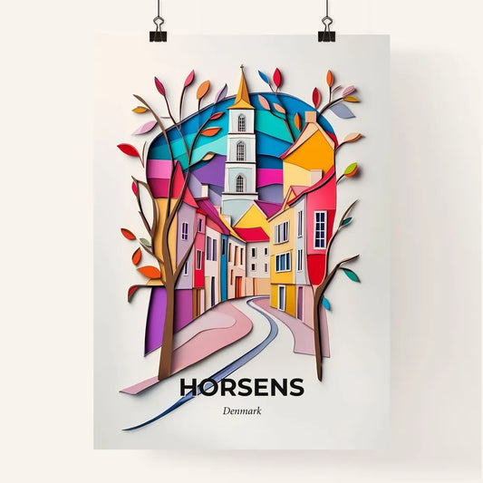 Vivid Horsens, Denmark, Colorful Poster