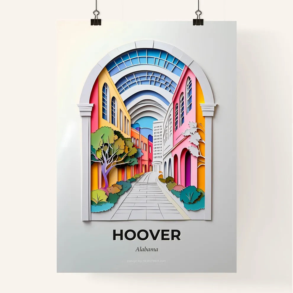 Vivid Hoover, Alabama, Colorful Poster