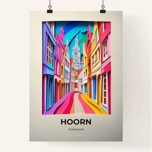 Vivid Hoorn, Netherlands, Colorful Poster
