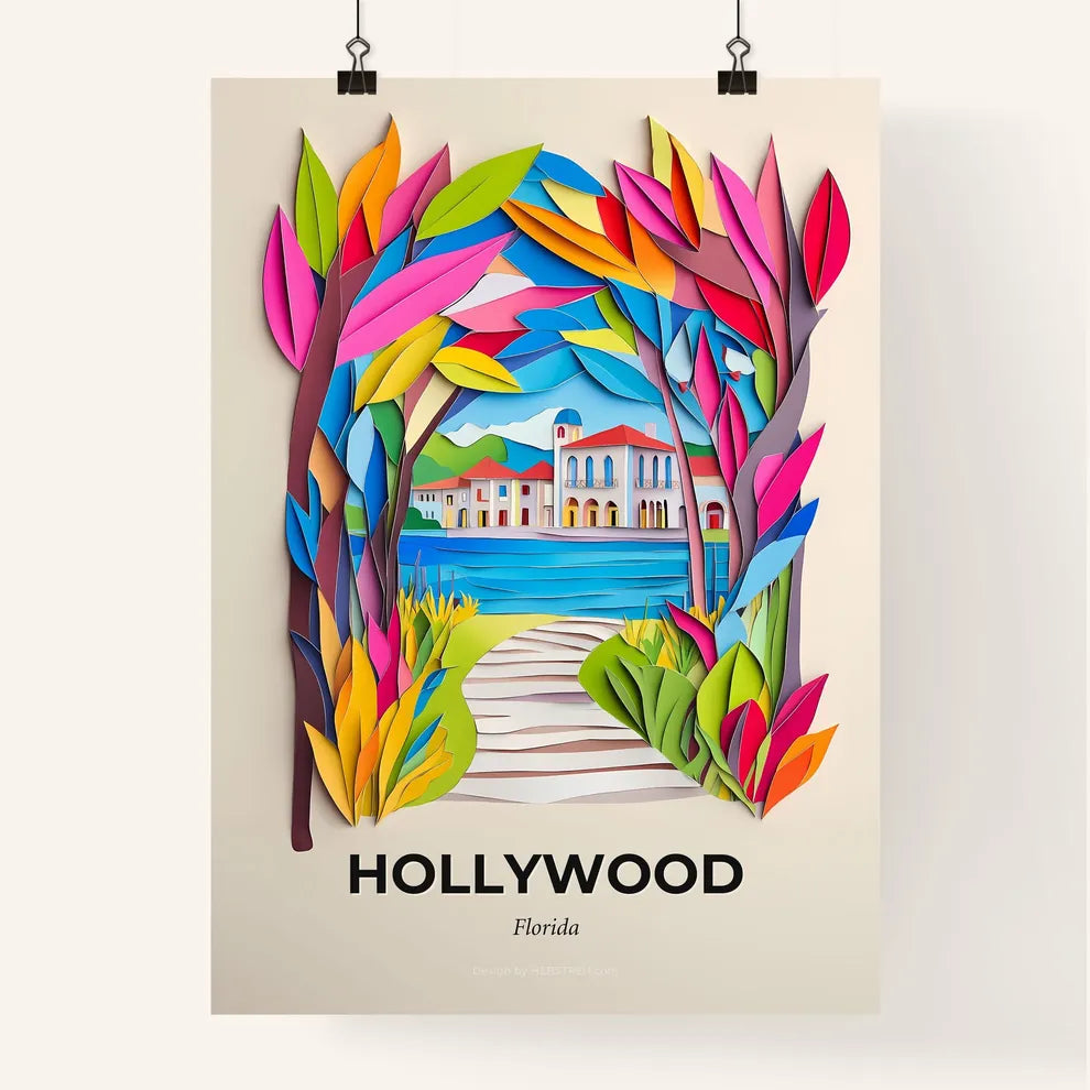 Vivid Hollywood, Florida, Colorful Poster