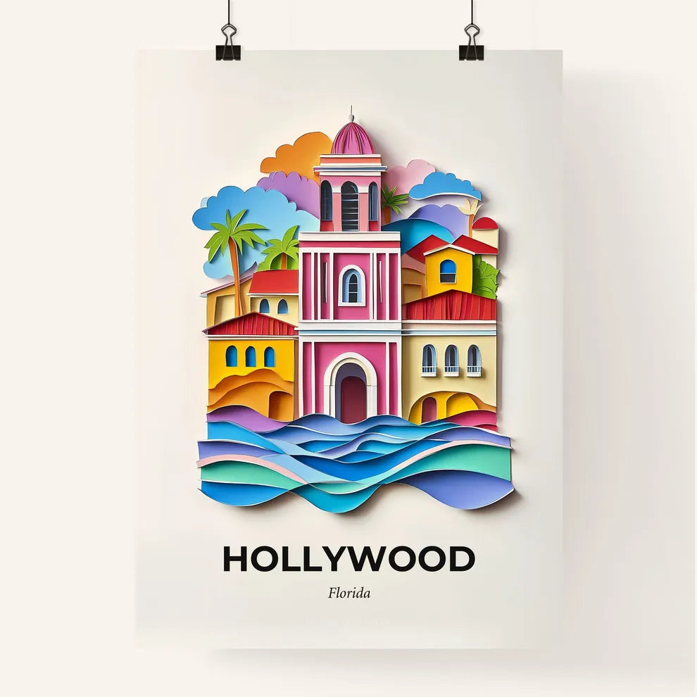 Vivid Hollywood, Florida, Colorful Poster