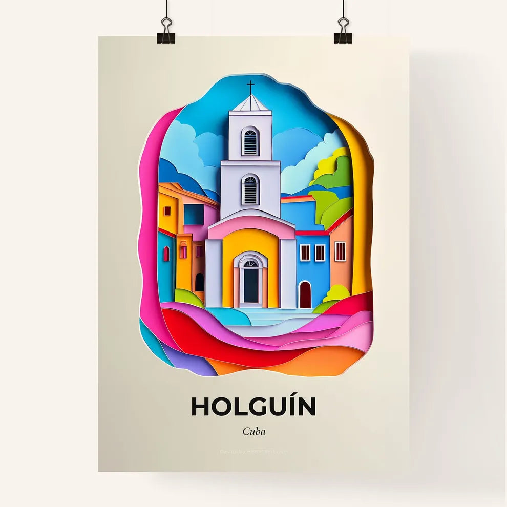 Vivid Holguín, Cuba, Colorful Poster