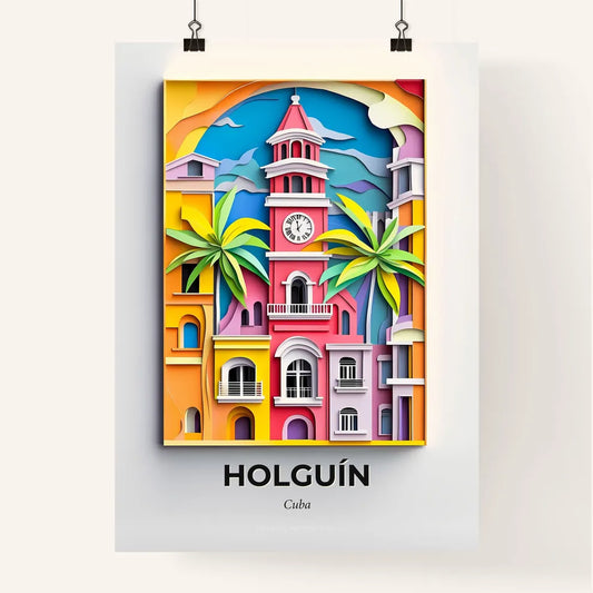 Vivid Holguín, Cuba, Colorful Poster