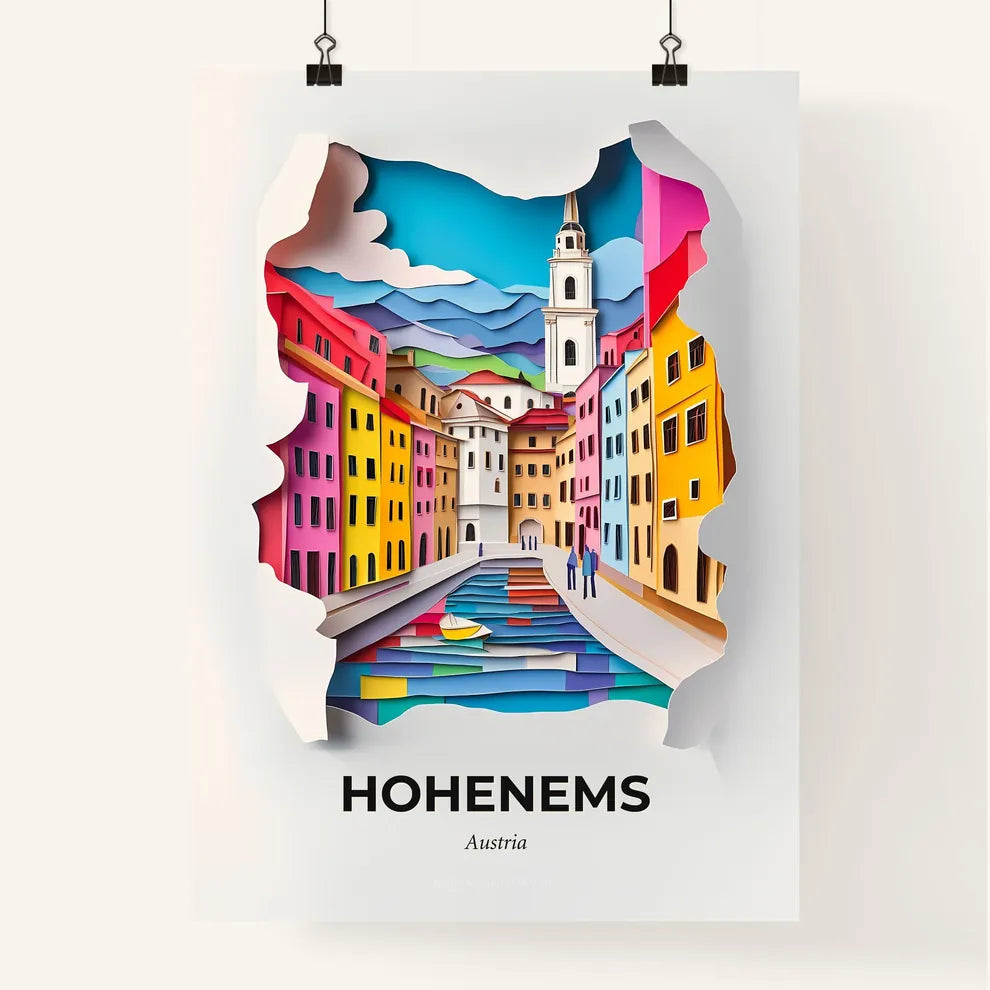 Vivid Hohenems, Austria, Colorful Poster