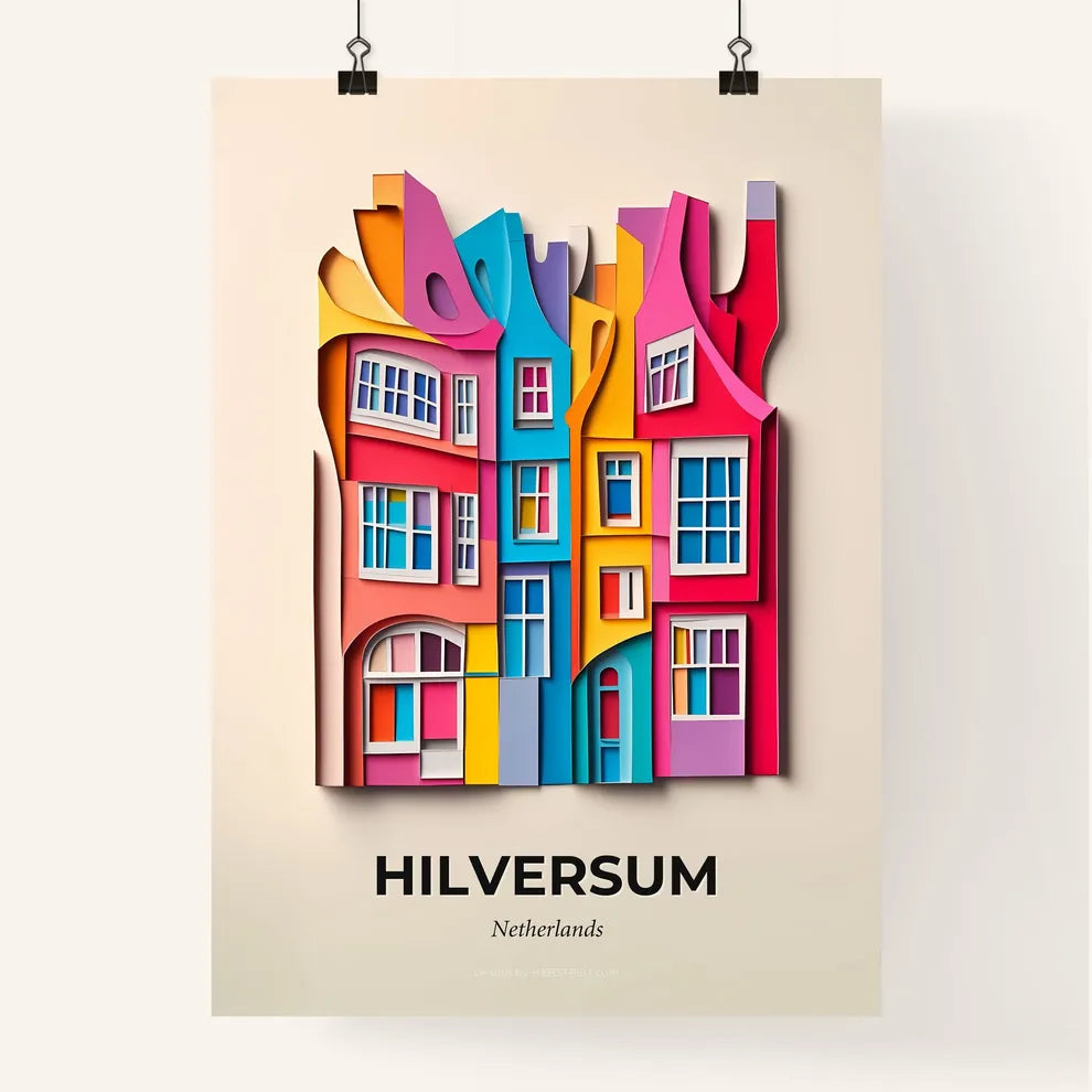 Vivid Hilversum, Netherlands, Colorful Poster