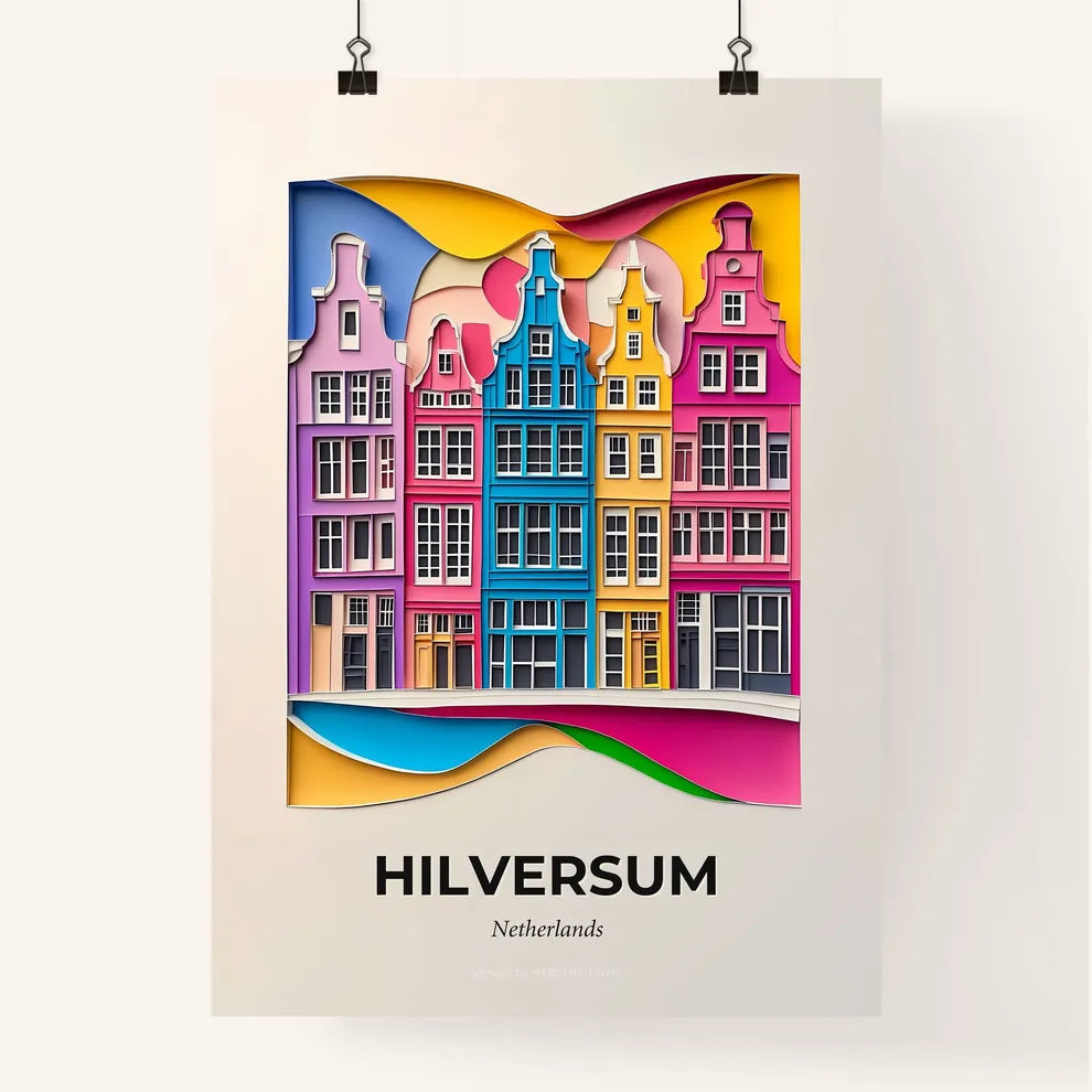 Vivid Hilversum, Netherlands, Colorful Poster