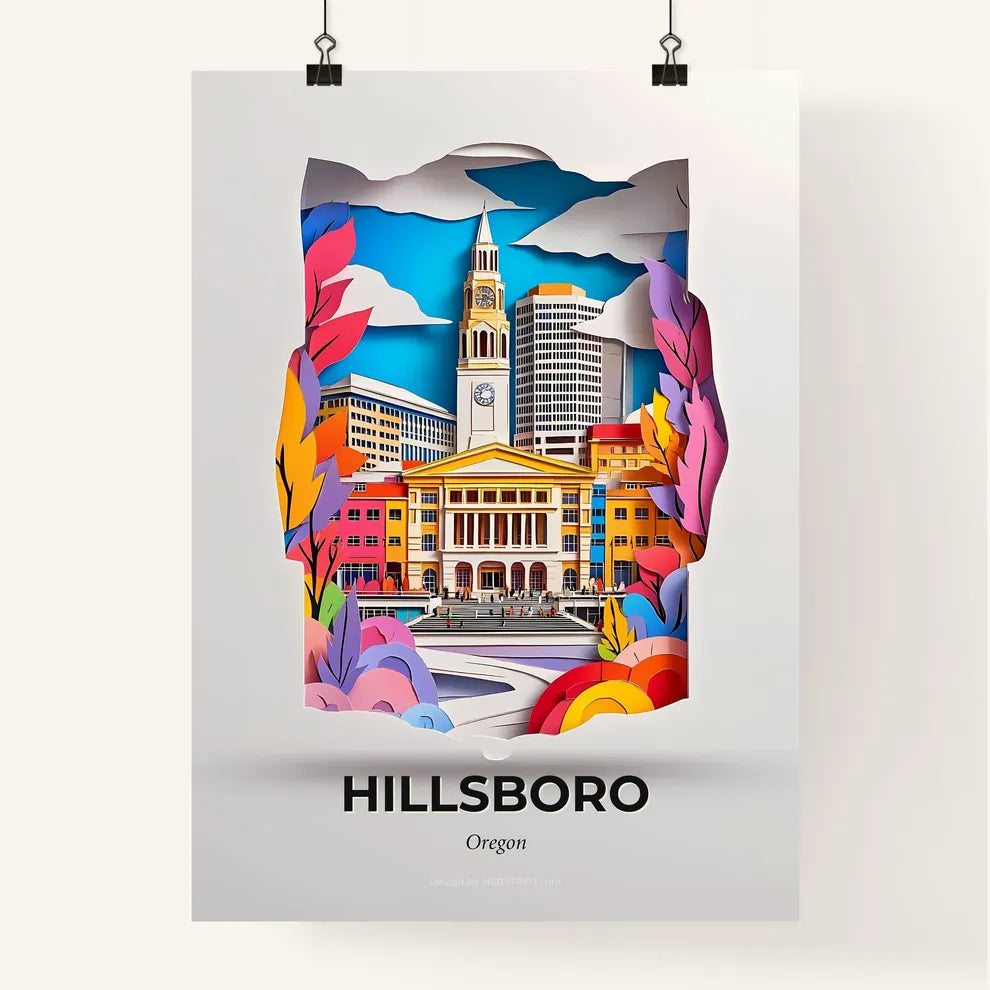 Vivid Hillsboro, Oregon, Colorful Poster