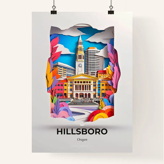 Vivid Hillsboro, Oregon, Colorful Poster