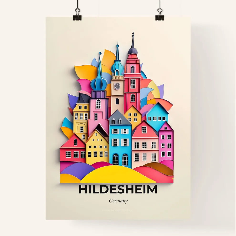 Vivid Hildesheim, Germany, Colorful Poster