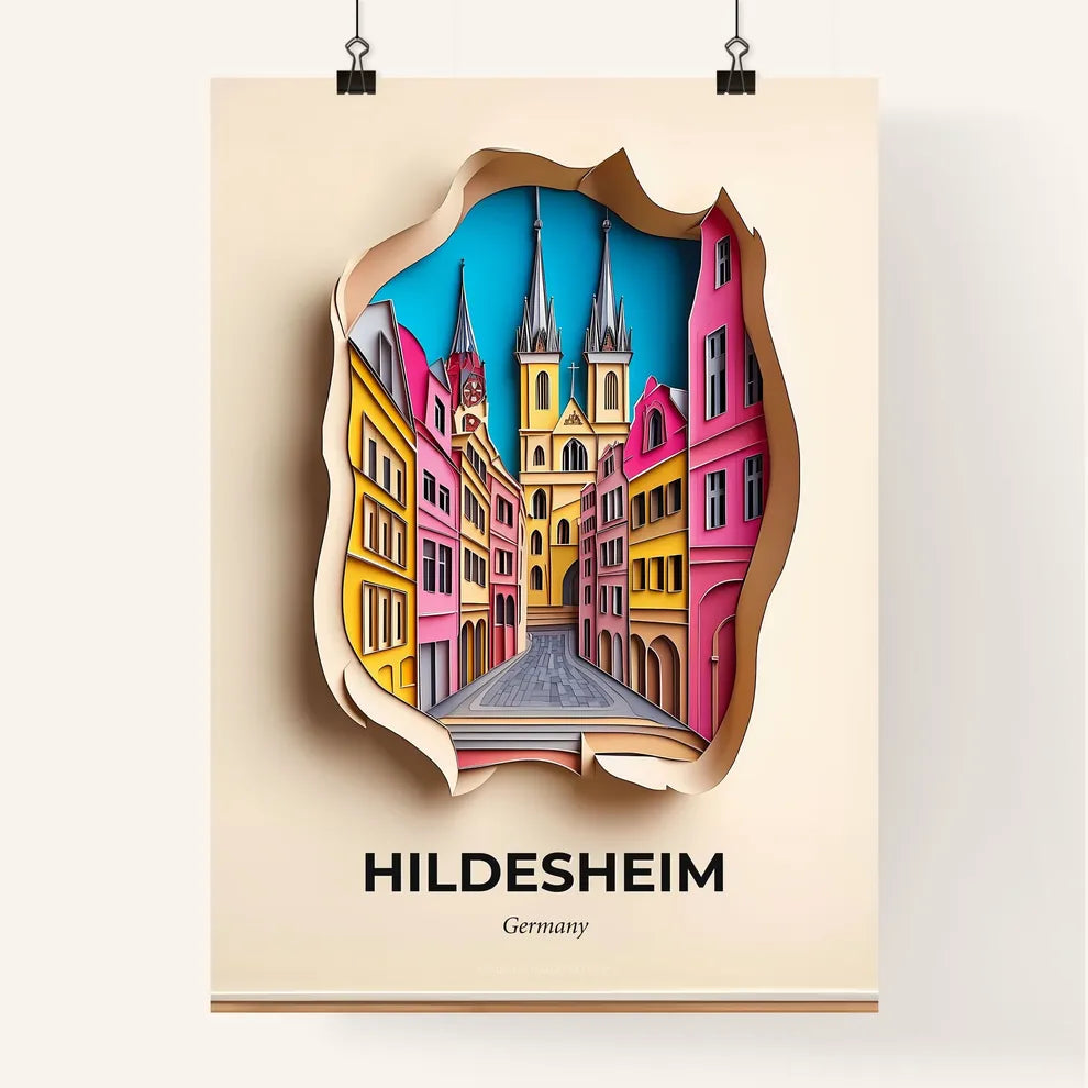 Vivid Hildesheim, Germany, Colorful Poster