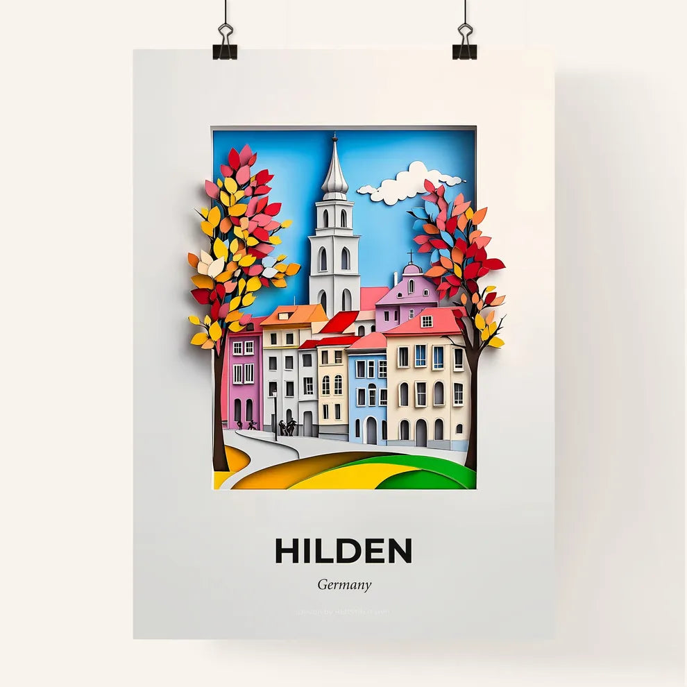Vivid Hilden, Germany, Colorful Poster