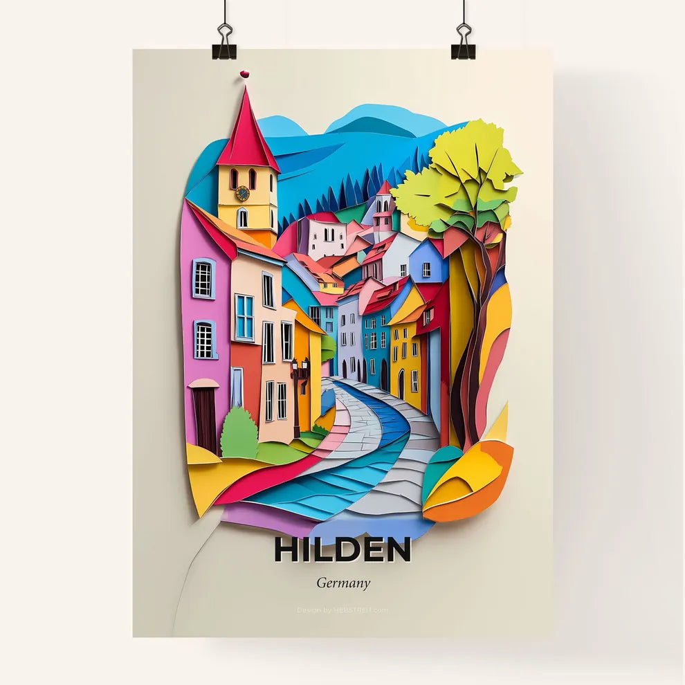 Vivid Hilden, Germany, Colorful Poster