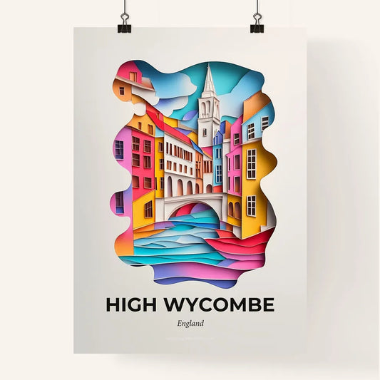 Vivid High Wycombe, England, Colorful Poster