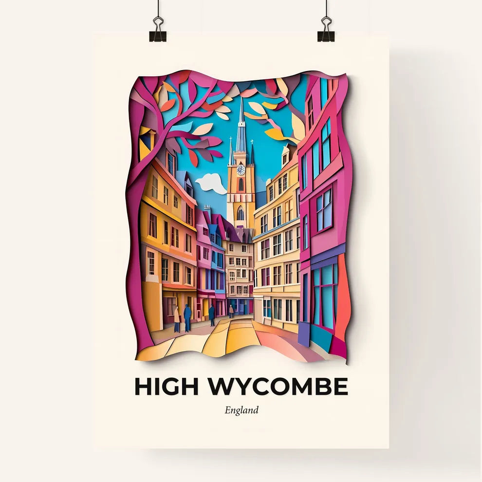 Vivid High Wycombe, England, Colorful Poster