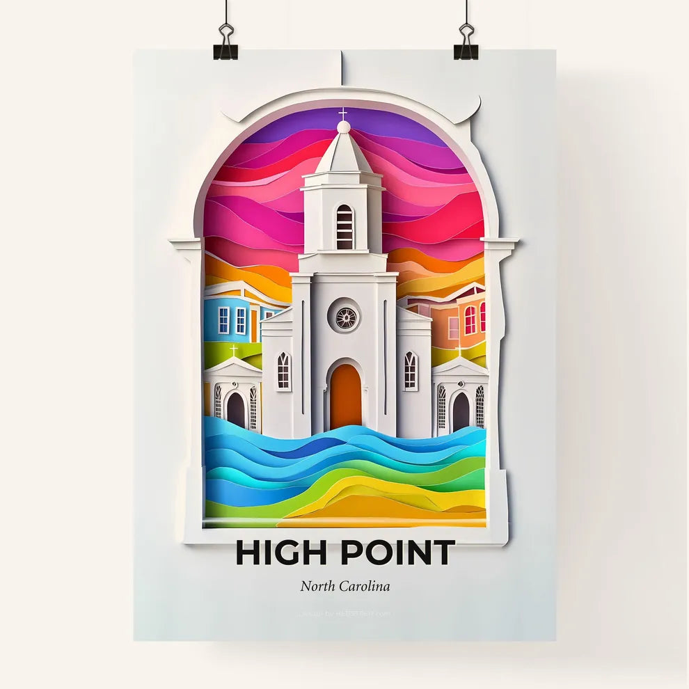 Vivid High Point, North Carolina, Colorful Poster