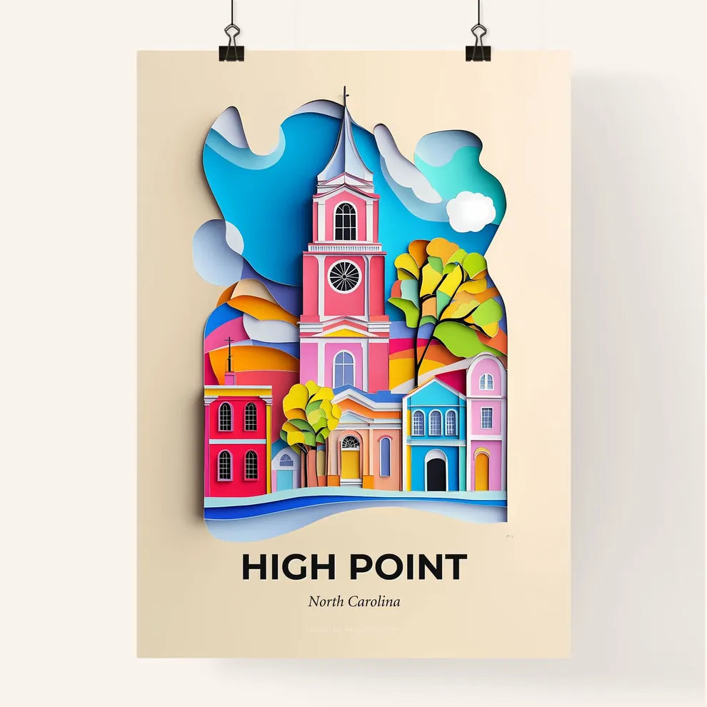 Vivid High Point, North Carolina, Colorful Poster