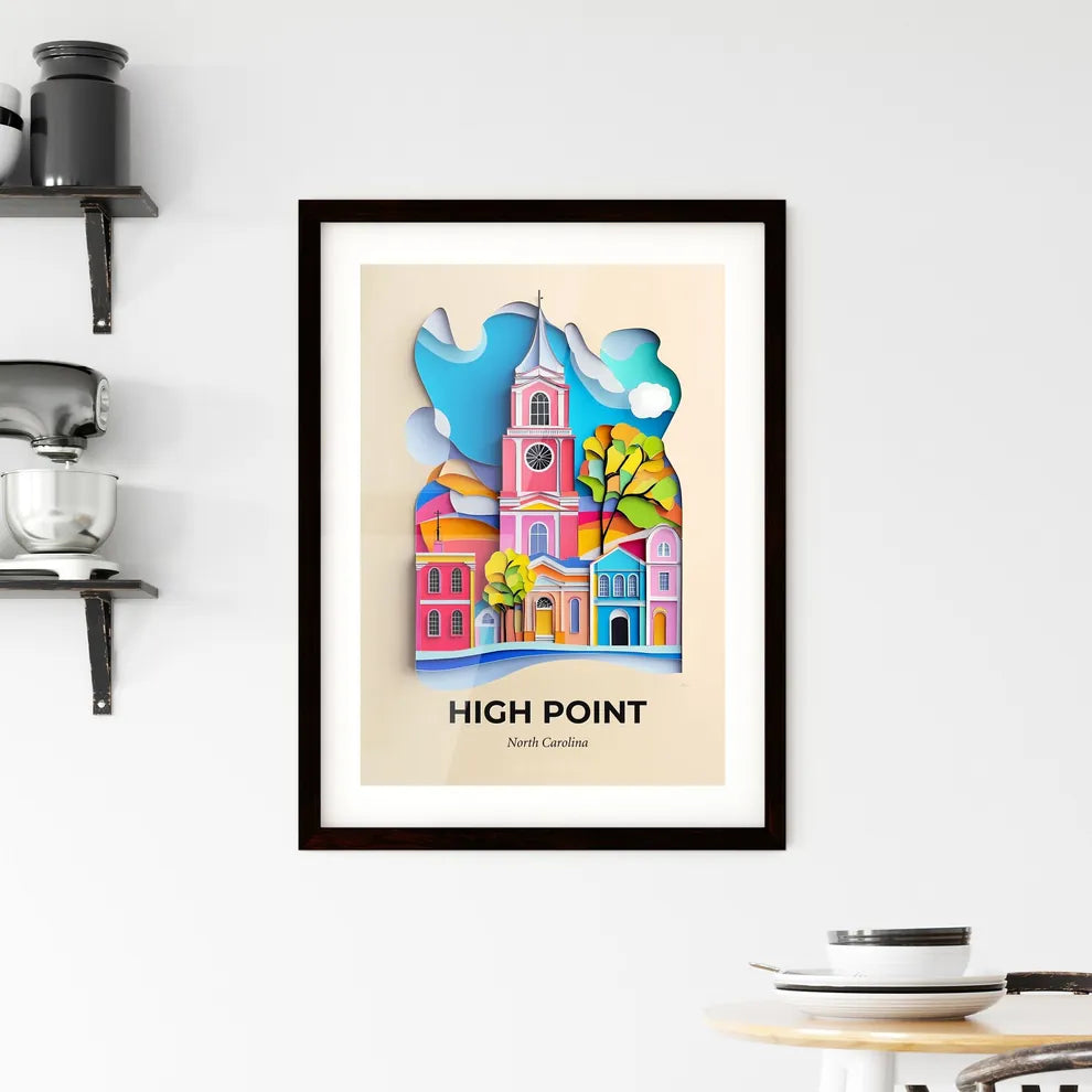 Vivid High Point, North Carolina, Framed Wall Art