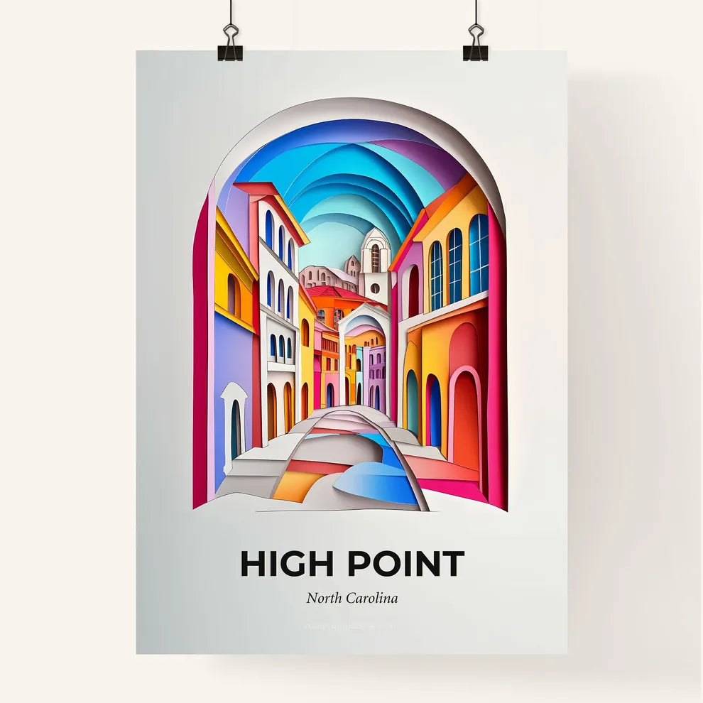 Vivid High Point, North Carolina, Colorful Poster
