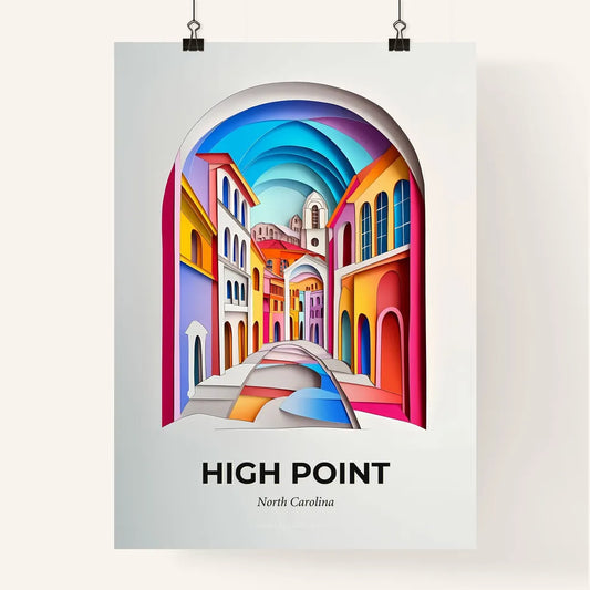 Vivid High Point, North Carolina, Colorful Poster