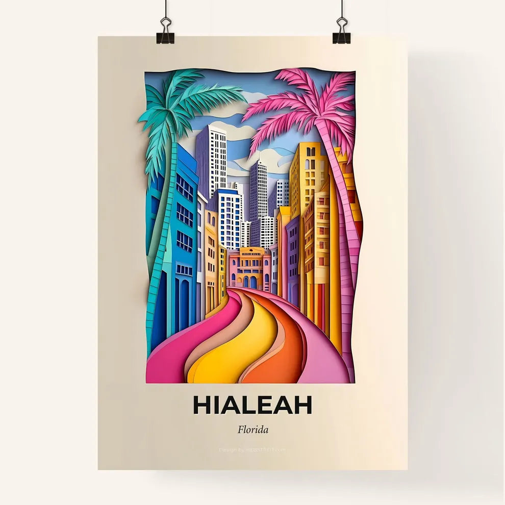 Vivid Hialeah, Florida, Colorful Poster