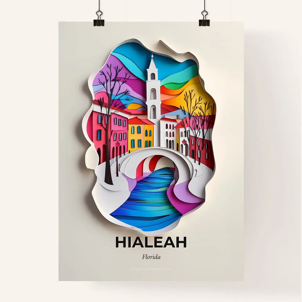 Vivid Hialeah, Florida, Colorful Poster