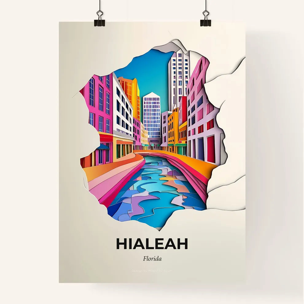 Vivid Hialeah, Florida, Colorful Poster