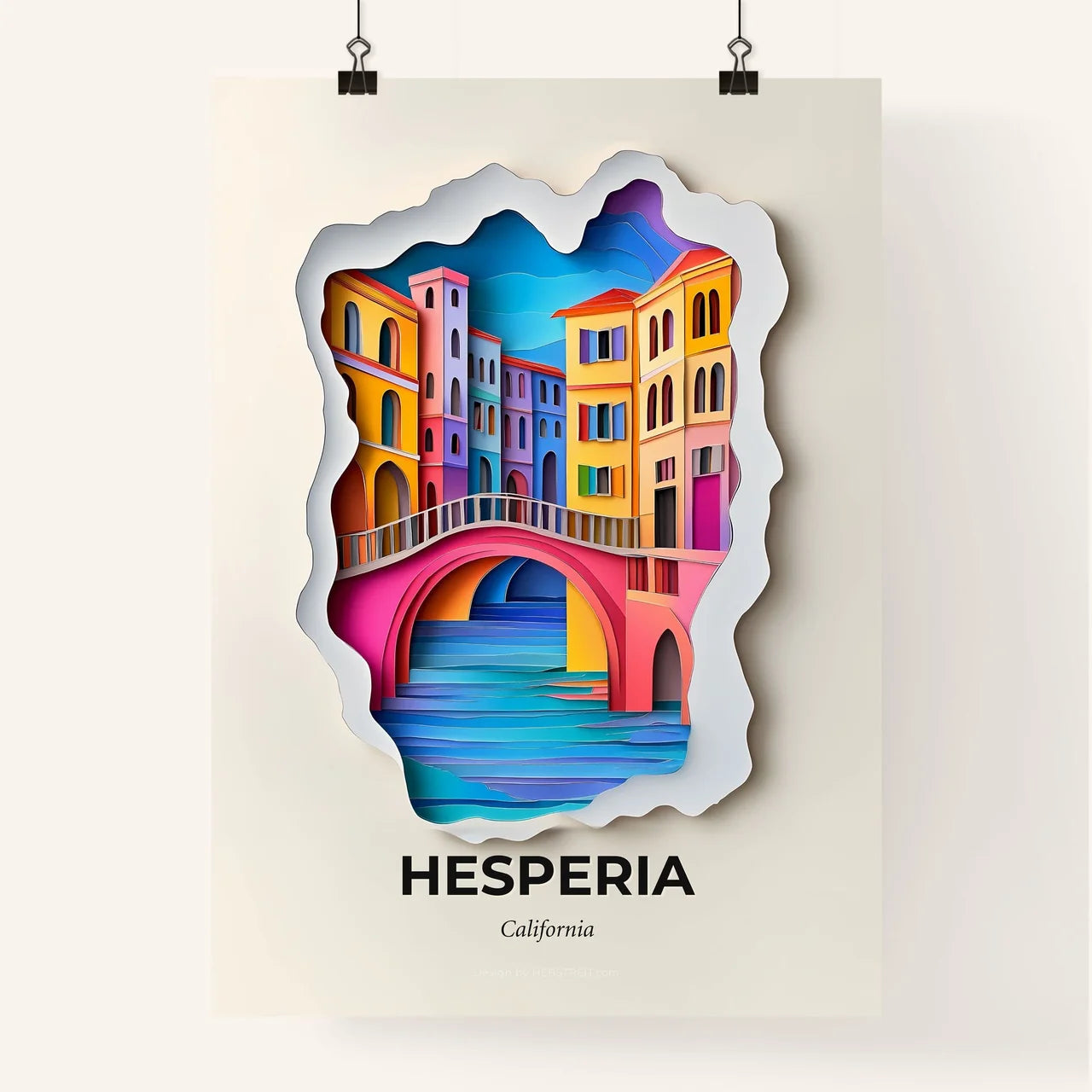 Vivid Hesperia, California, Colorful Poster