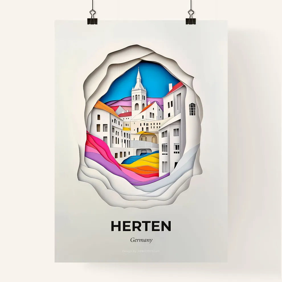 Vivid Herten, Germany, Colorful Poster