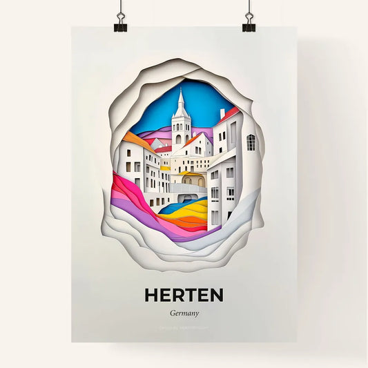 Vivid Herten, Germany, Colorful Poster