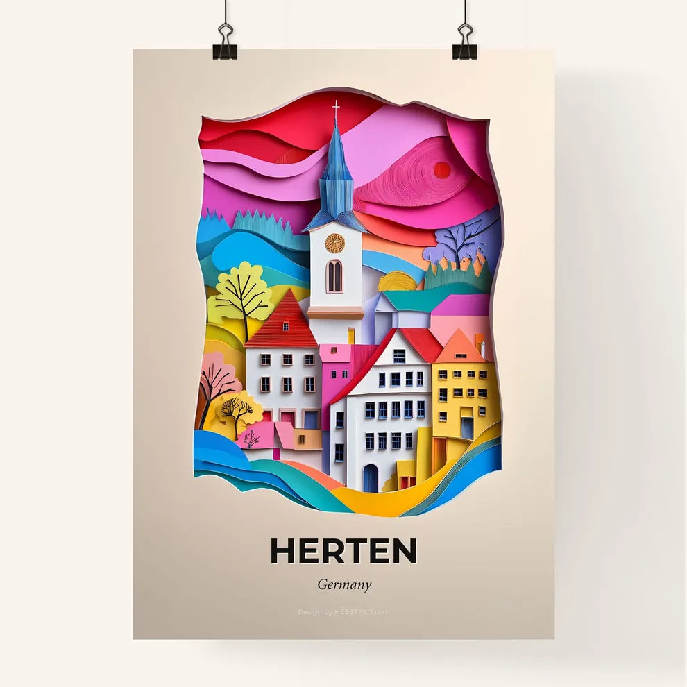 Vivid Herten, Germany, Colorful Poster