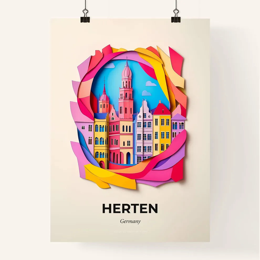 Vivid Herten, Germany, Colorful Poster