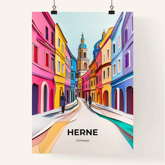 Vivid Herne, Germany, Colorful Poster