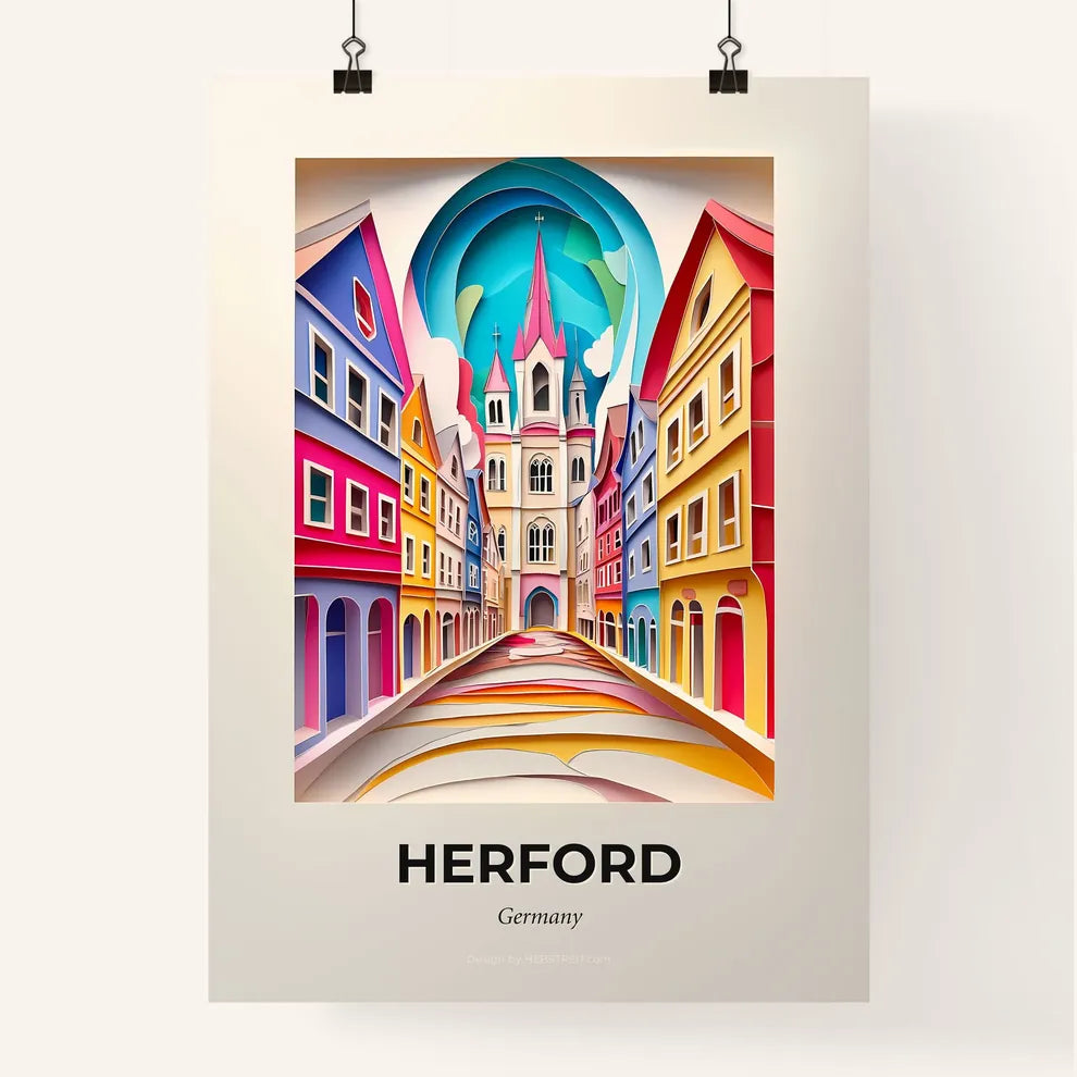 Vivid Herford, Germany, Colorful Poster