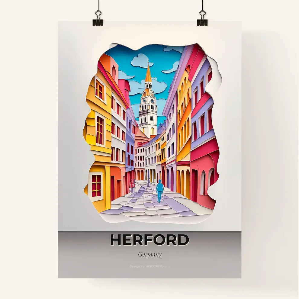 Vivid Herford, Germany, Colorful Poster