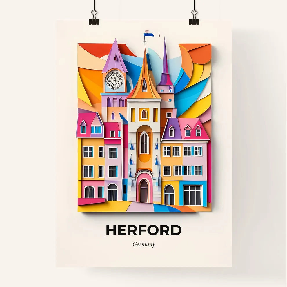 Vivid Herford, Germany, Colorful Poster
