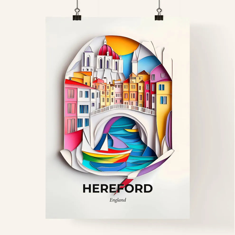 Vivid Hereford, England, Colorful Poster