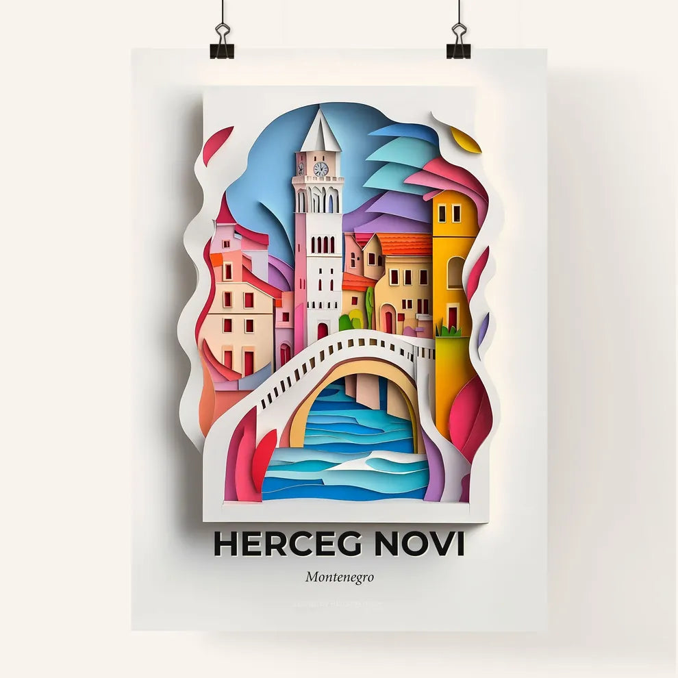 Vivid Herceg Novi, Montenegro, Colorful Poster