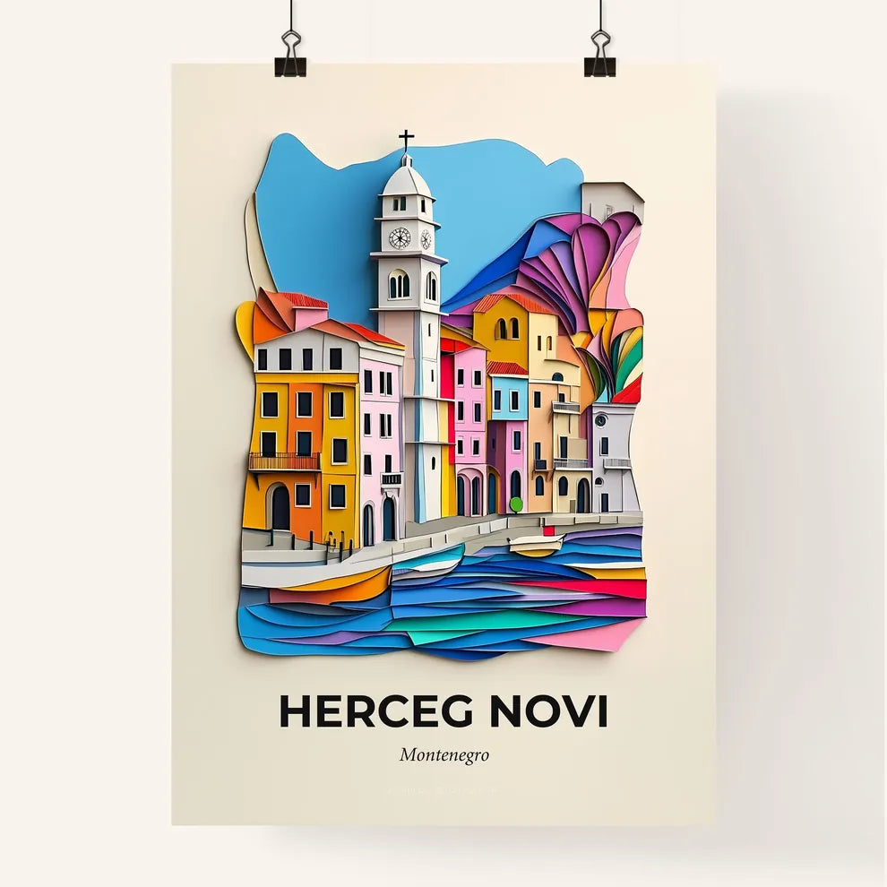 Vivid Herceg Novi, Montenegro, Colorful Poster