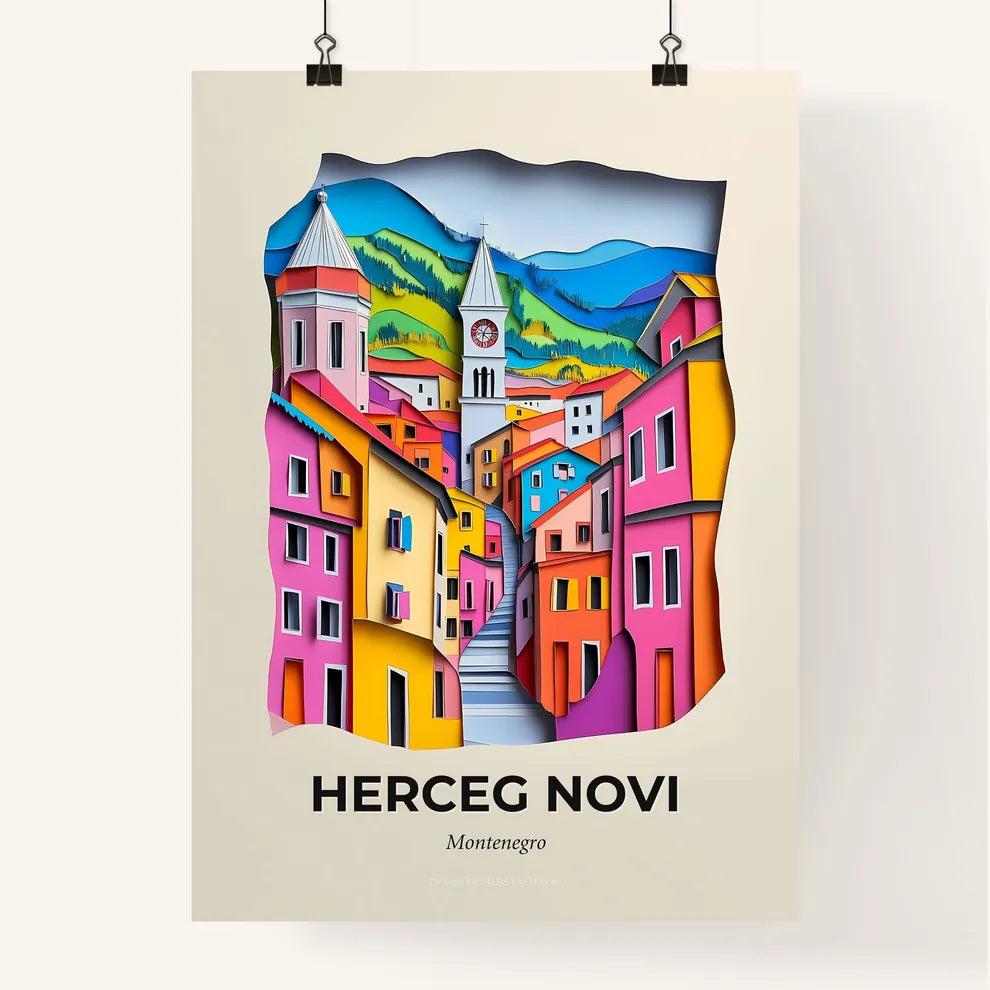 Vivid Herceg Novi, Montenegro, Colorful Poster